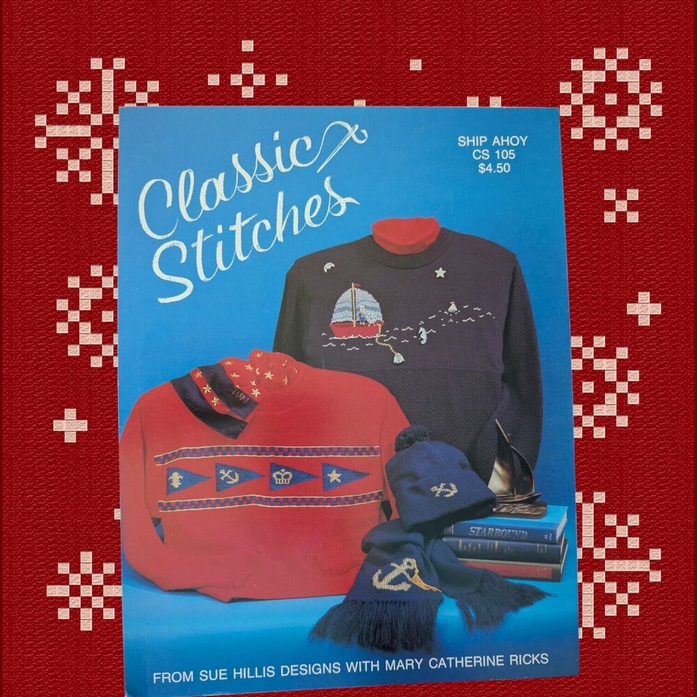 Vintage Classic Stitches Cross Stitch Kit CS105 Ship Ahoy Sue Hillis Designs